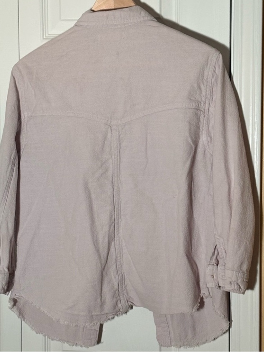 Women’s Zara Light Gray Textured Button-Up Shirt - Picture 11 of 11
